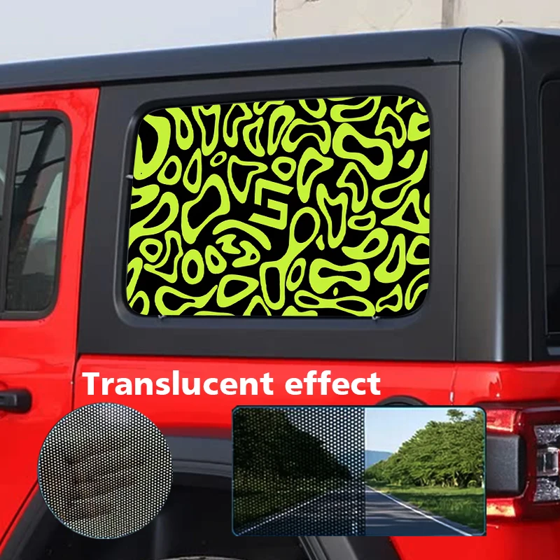 

Наклейка на боковое окно (2 шт.) - виниловая наклейка на заднее стекло с отверстиями, прочный ПВХ-материал, разнообразные узоры