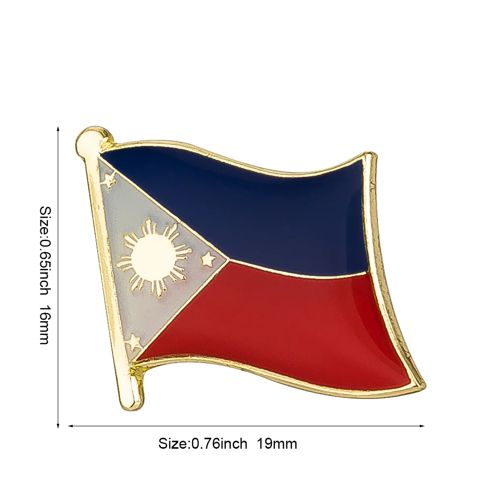 Philippines Flag Badge Brooch Natinal Lapel Pins Flag Lapel Pins Country Flag Badge