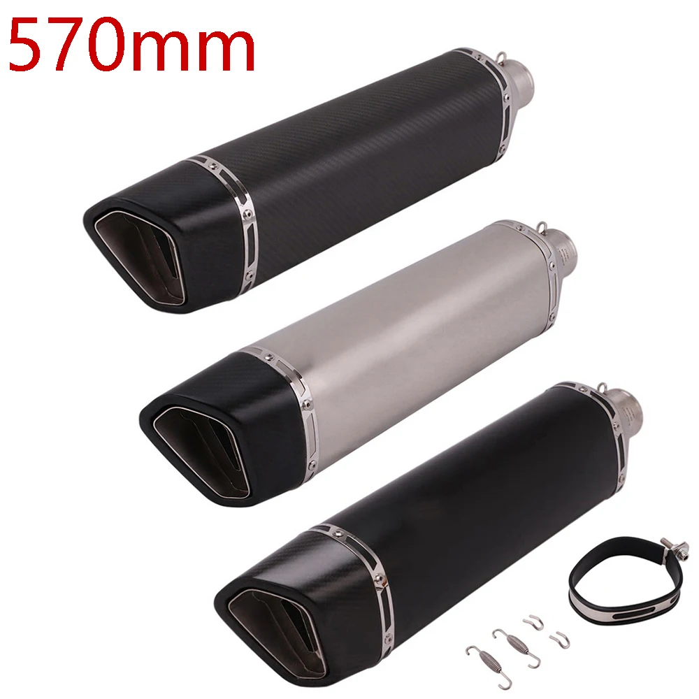 Universal 470MM Motorcycle Exhaust Muffler with DB Killer For R3 MT07 Z900 S1000RR CBR650 ZX4R ZX25R GSX150R R1