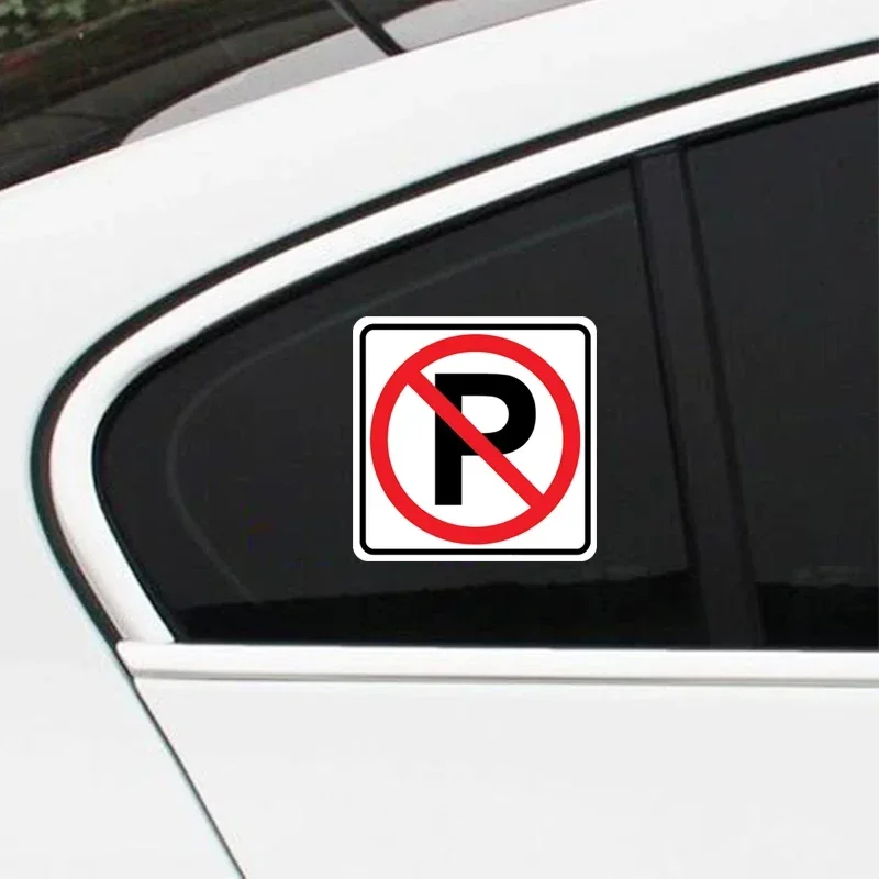NO PARKING Warning Violation Towing Sign Sticker PVC Auto Window Bumper Sunscreen Waterproof Creativity Decals Decor