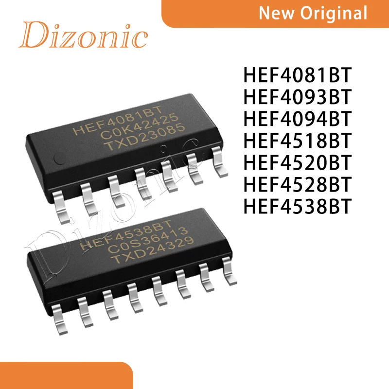 

100%new original HEF4081BT HEF4093 HEF4094 HEF4518 HEF4520 HEF4528 HEF4538 4000 Series CMOS Logic IC For Arduino
