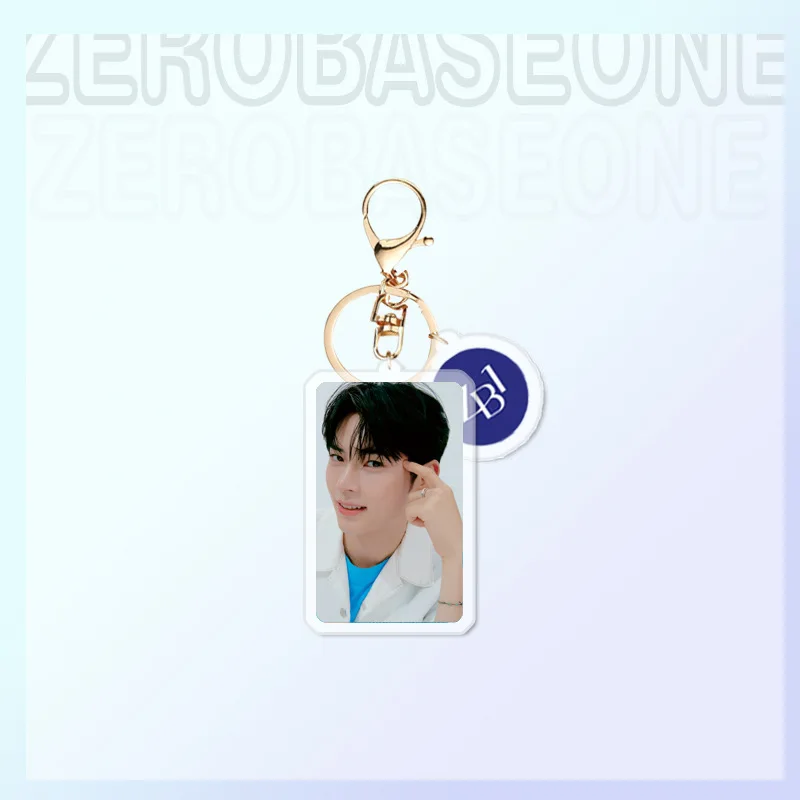 KPOP ZB1 Keychain ZEROBASEONE Square Fresh Style Keyring Bags Pendant RICKY ZHANGHAO HANBIN Fans Collectible Accessories Gifts