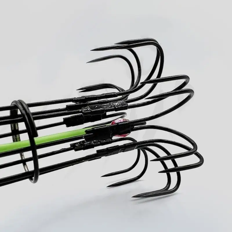 

R6FE Squid Jig Sea Fishings Octopuses Hook Squid Umbrellas Hook Fishings Part
