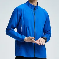 Men Running Training Elastic Coat Gym Tight Jacket Outdoor Cycling Sweatshirt Fitness Sunscreen Clothing Dry Fit Compression Top