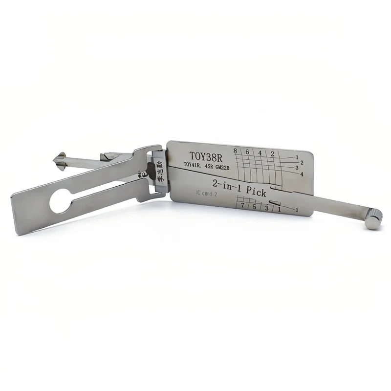 Lishi TOY38R 2 in 1 Locksmith Tool Lock Pick & Decoder Flat Milling for Hafei/Xiali/Daewoo/Zotye Models