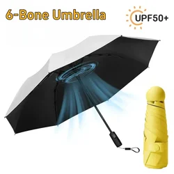 Travel UmbrellaCompact Lightweight Portable Automatic Strong Waterproof Folding Umbrellas With 6 Rib Reinforced Auto Open Close