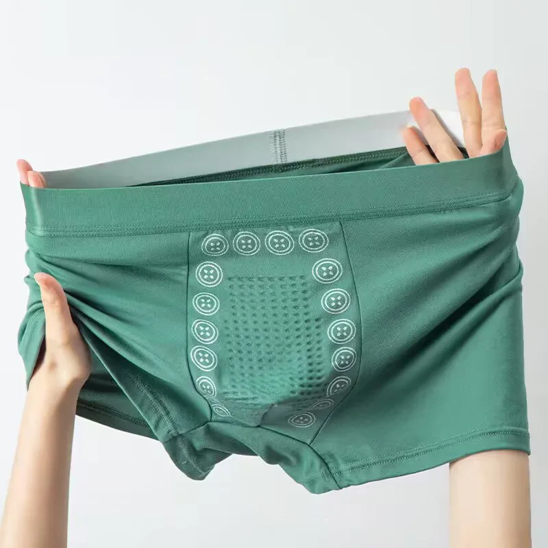 Men's Autumn Winter Boxer Massage Pants Comfortable Breathable Energetic With Mid Waist Flat Angle Four Cornered Pants