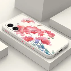 Corn Poppy Phone Case For iPhone 16 15 14 13 12 11 X XR XS Plus Pro Max Mini Silicone Cover