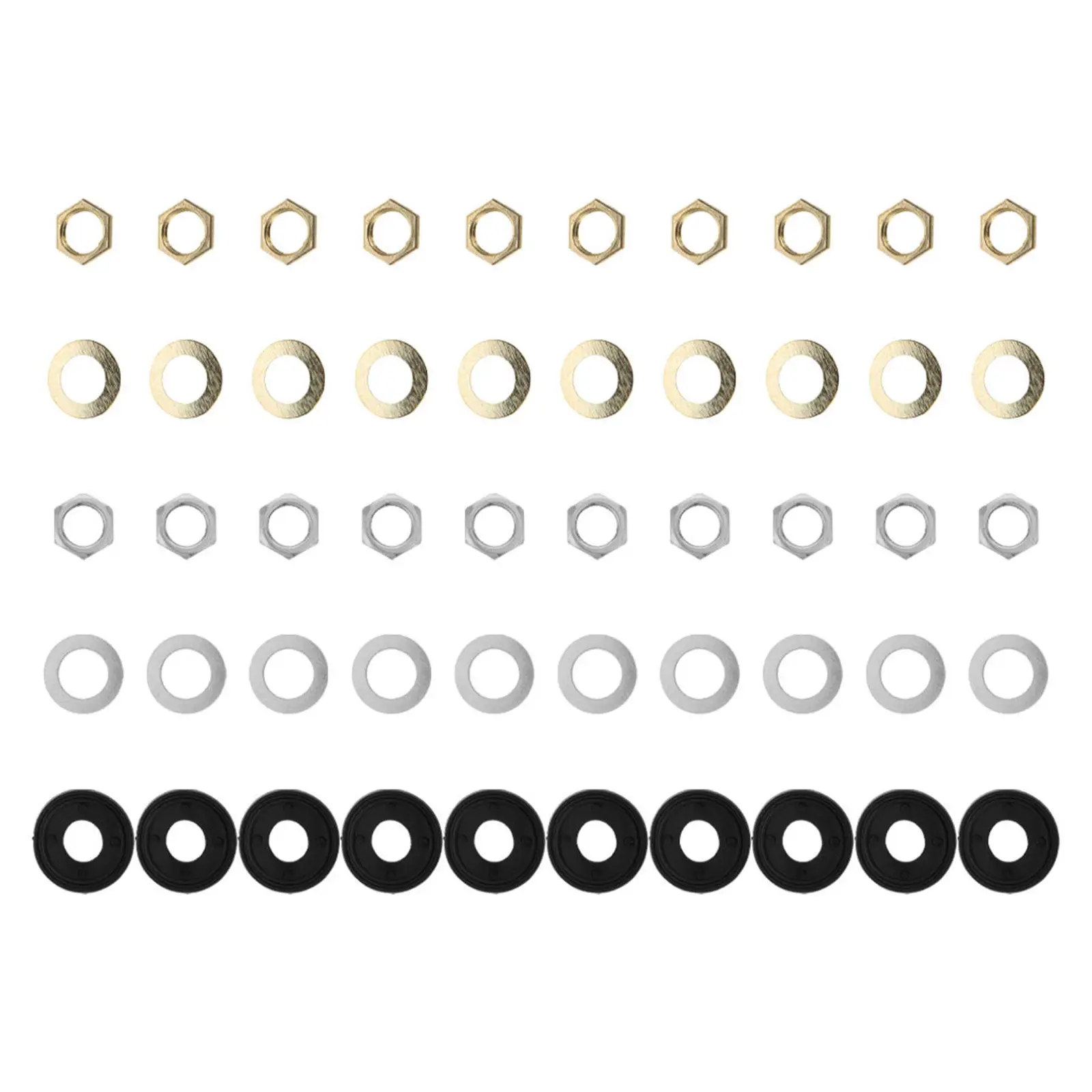 40Sets Quartz Clock Fittings Kit Clock Repair Nuts Washers Gaskets DIY Mechanism Replacement Parts Repair Kit Parts
