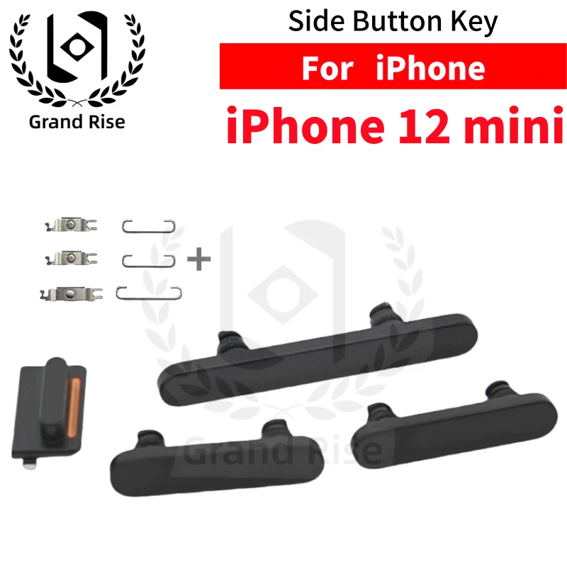 

1 комплект, кнопка отключения звука и громкости для iPhone 12, мини, боковая клавиша отключения громкости + кронштейн, железный крючок, маленький металлический
