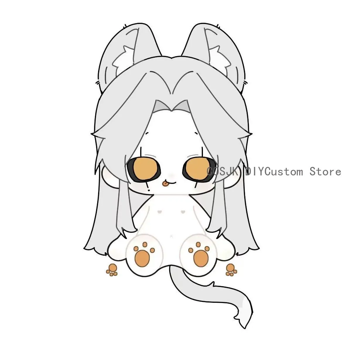 

Плюшевая подушка-игрушка 40 см: Аниме-персонаж Пьеро в костюме для косплея, сидячая поза, подарок на день рождения