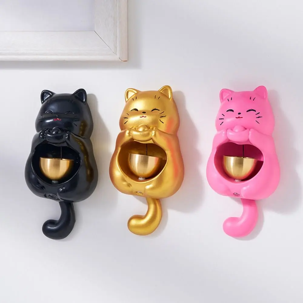 Lucky Cat Magnetic Doorbell Creative Good Luck Shopkeepers Windbell Blessings Detachable Animal Shaped Wind Chime