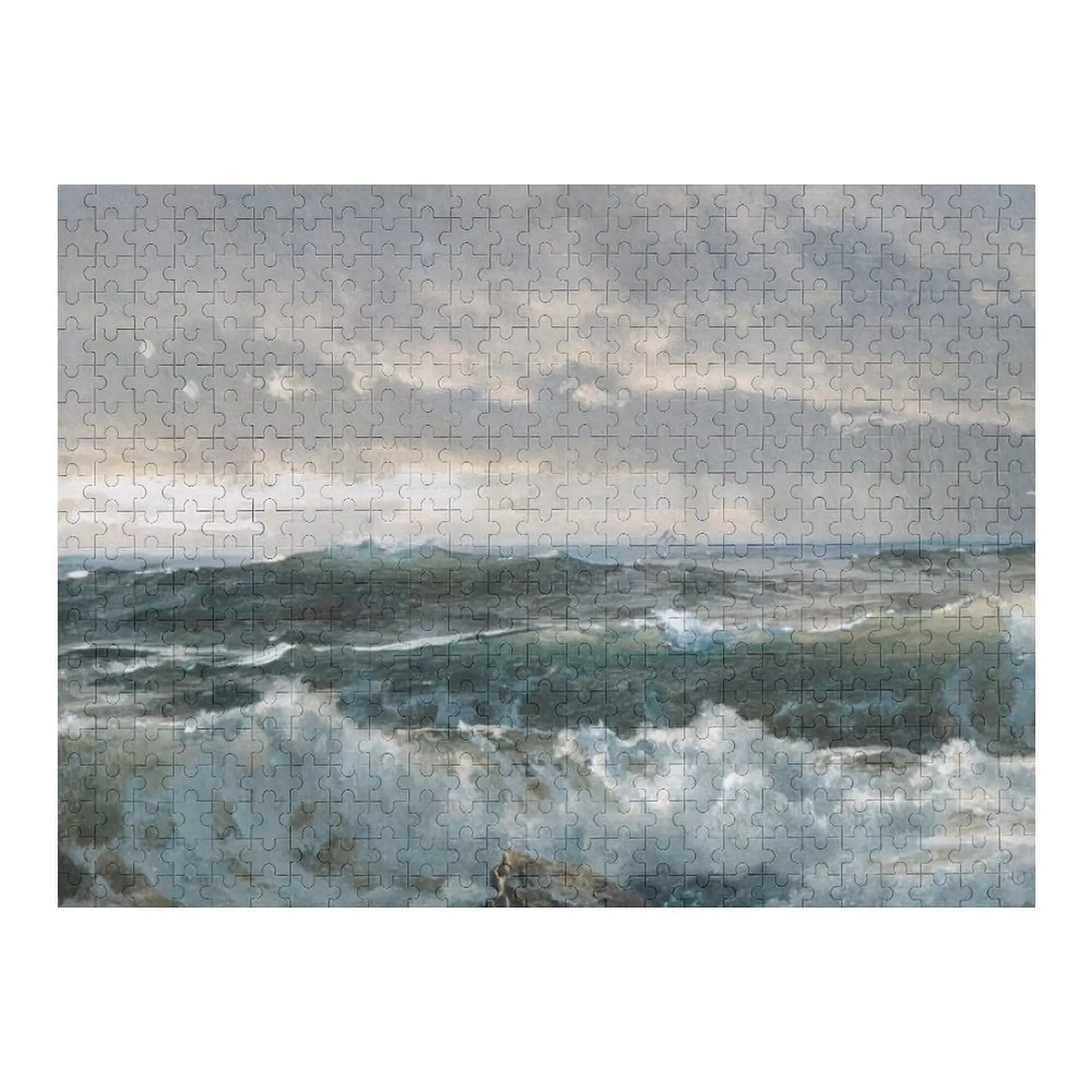 

Surf on Rocks by William Trost Richards Jigsaw Puzzle Customized Kids Gift Wooden Animal Puzzle