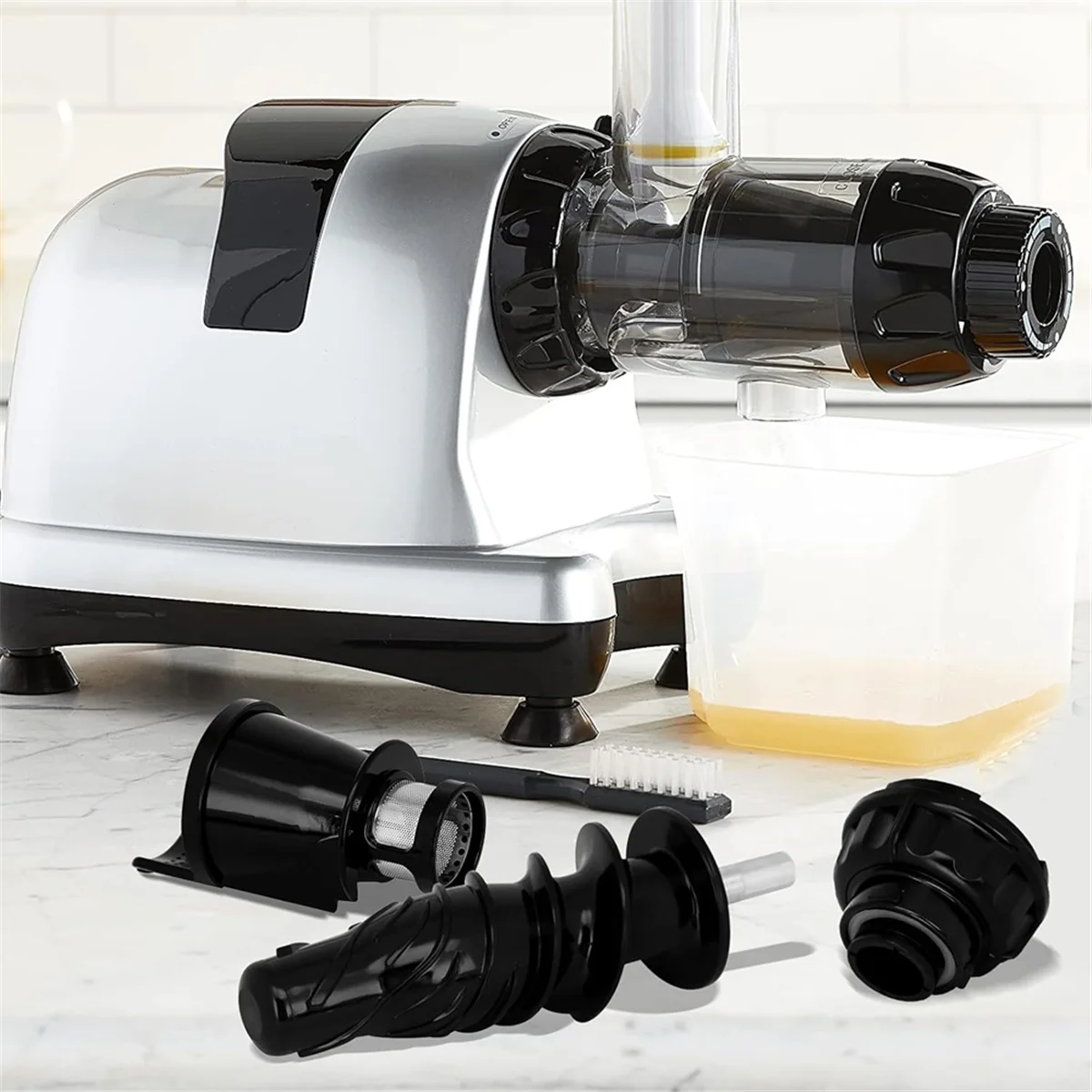 N85R Juicing Auger End Cap and Juice Screen for Omega Juicer Body Replacement Parts NC900HDC NC800HDS 8006 8005 8004 8003