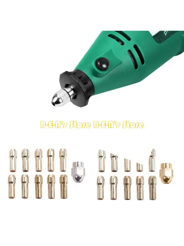 Y1AD Durable Shiny Brass Collet Chuck For Rotary Tools Including 10Size 11PCS