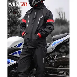 WOSAWE Motorcycle Raincoat Jacket Men Women Rain Cover Fishing Clothing Windproof Waterproof Raincoat For Motorcyclist Camping