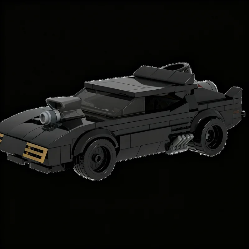 295pcs MOC Road Warrior Mad Max V8 Interceptor Model Building Blocks Living Room Decor Desktop Ornament Display Gift For Adults