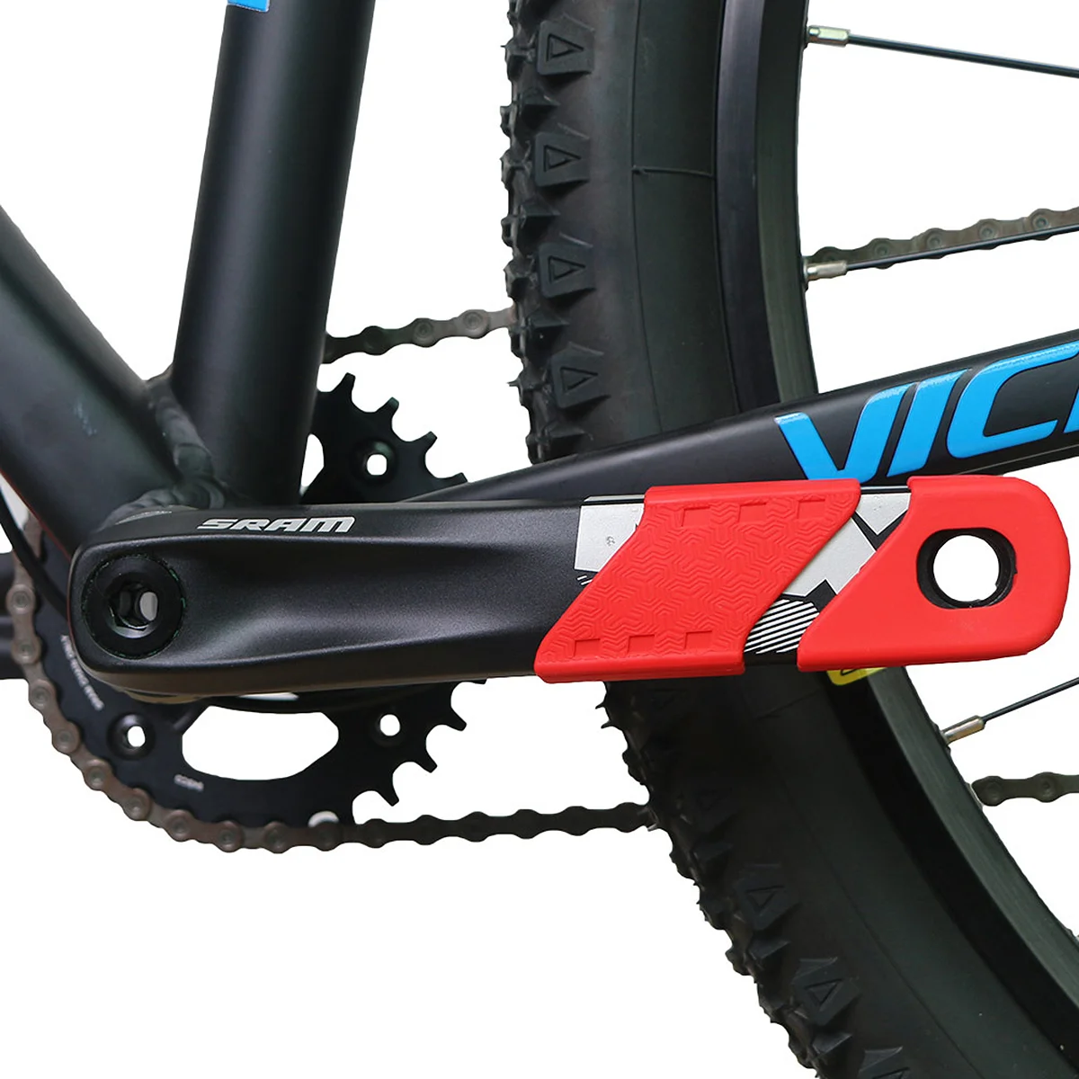 

4pcs Crank Protector Case Mountain Bike Silicone Sleeve Cover Road Universal Sprocket Crank Arm Protect Boot (Red)