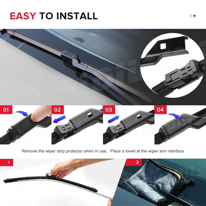 Windshield Windscreen Wiper Blades For Ford Focus 3 Hatchback Front Rear Window 2011 2012 2013 2014 2015 2016 2017