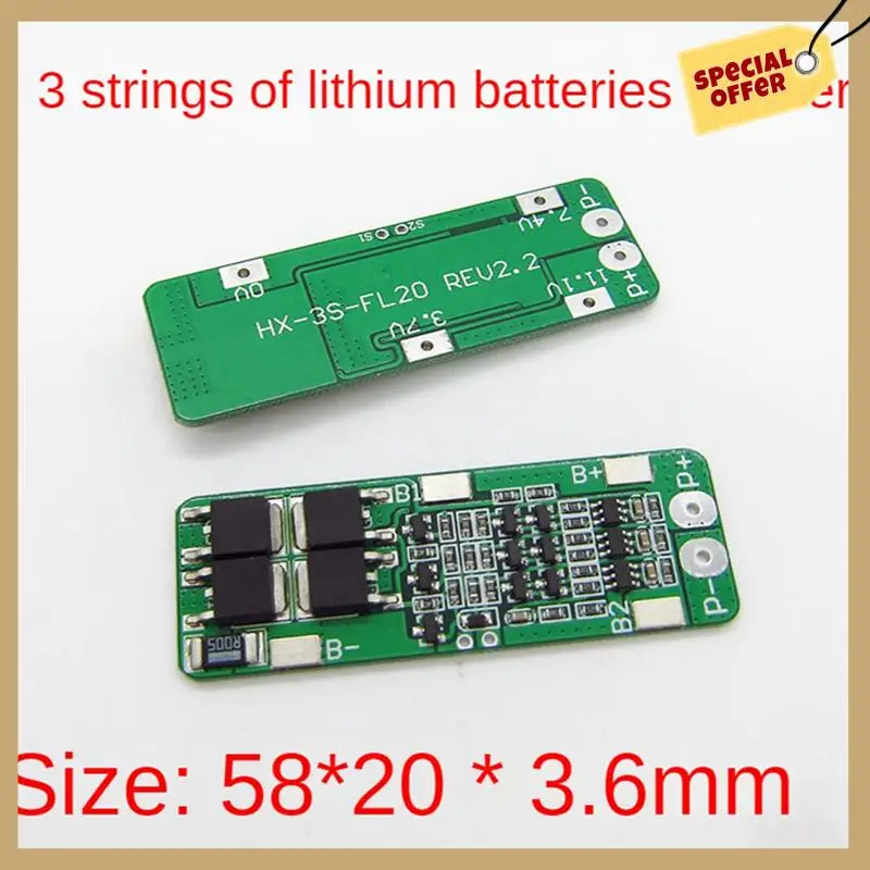 10 قطعة بطارية ليثيوم 18650 شاحن PCB BMS لوح حماية لتقوم بها بنفسك 20A لمحرك الحفر 12.6 فولت وحدة خلية ليثيوم