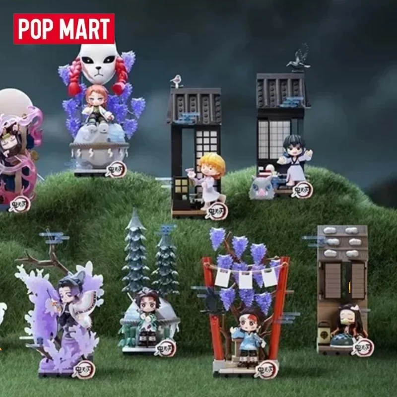 POP MART DEMON SLAYER Série Unwavering Resolve Arc Figurines Blocs Boîte Mystère Surprise Originale Boîte Surprise Anime Figurine d'Action
