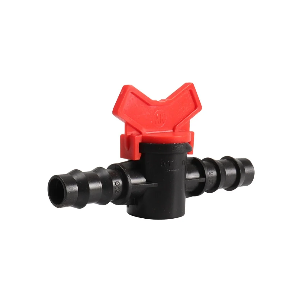 

16/20/25mm Hose Barbed Mini Valve Garden Tap Barb Connectors With Thread Drip Irrigation System Fitting High-quality Tools PP