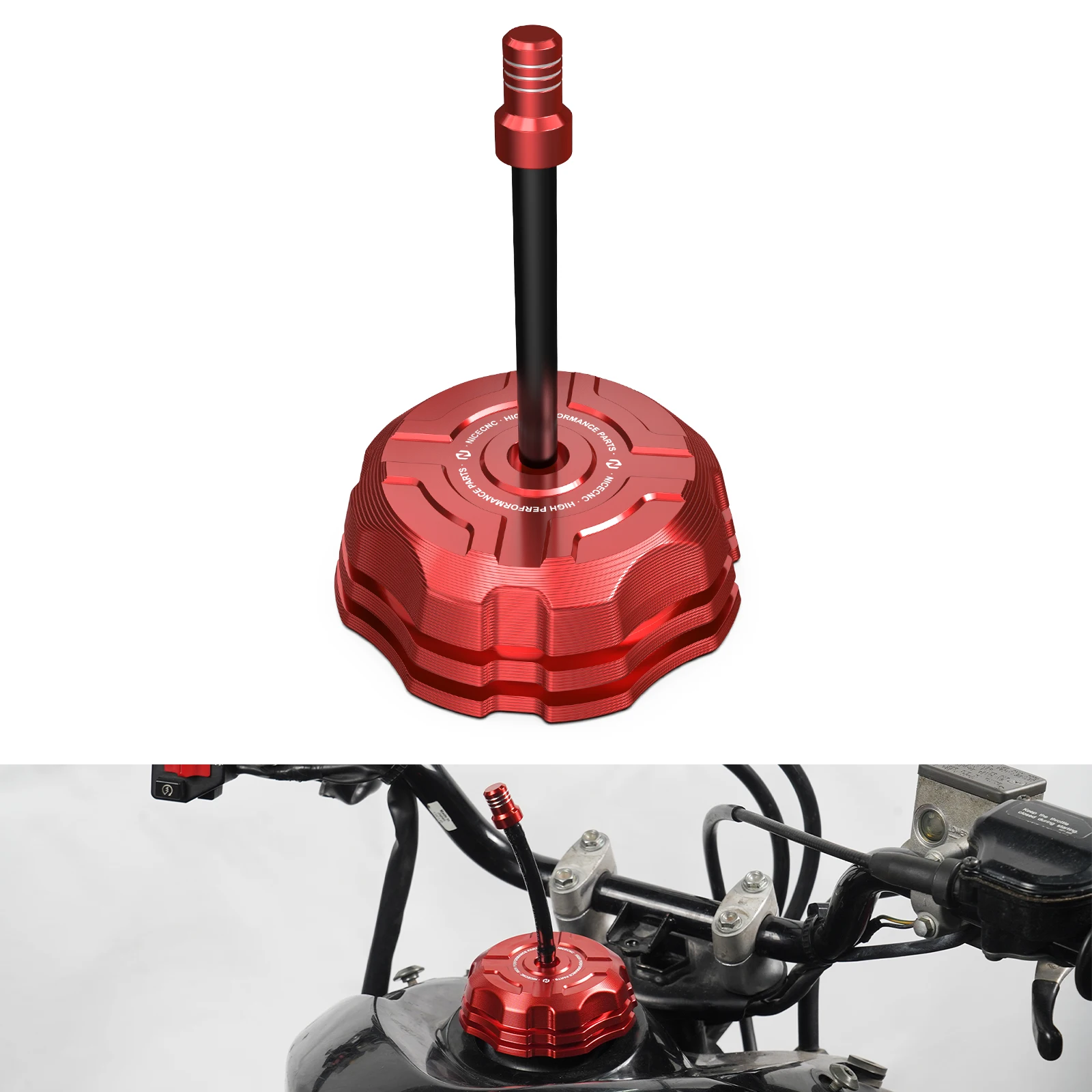 

NICECNC ATV For HONDA TRX450R Fuel Tank Cap Gas Cap 17620-HP1-000 TRX450R 450ER TRX 6061-T6 Aluminum