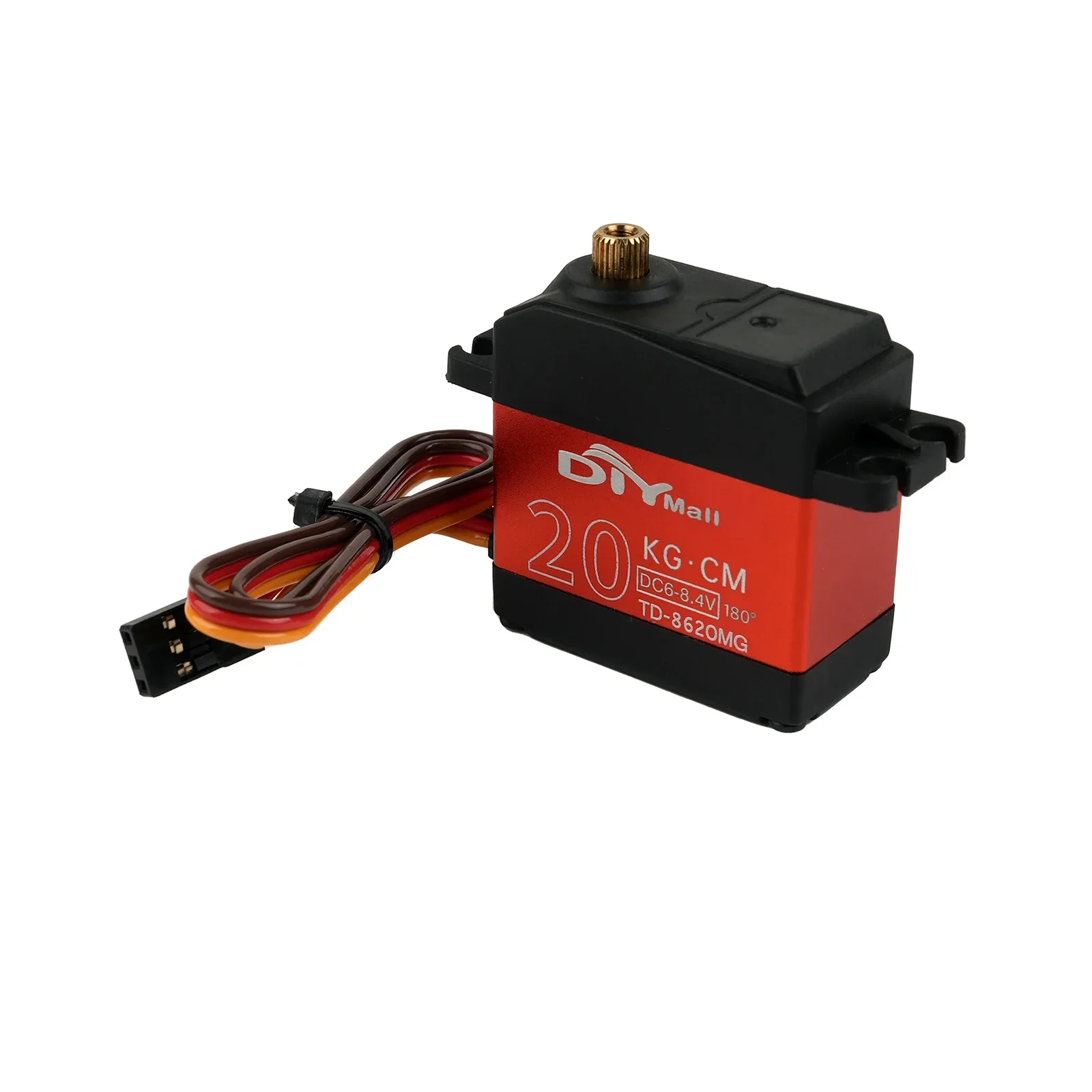 20kg.cm Digital Standard RC Servo DC6-8.4V Metal Gear High Torque 180/270/360° RC Servo Motor for 1/8 1/10 Robot Cars Aircraft