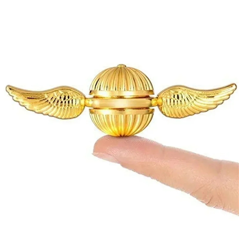 Goldener Schnatz Zappeln Spinner für Kinder Erwachsene Anti Stress Zappeln Spielzeug Anti stress Ball Metall Finger Rotation Spinner Schreibtisch EDC Spielzeug