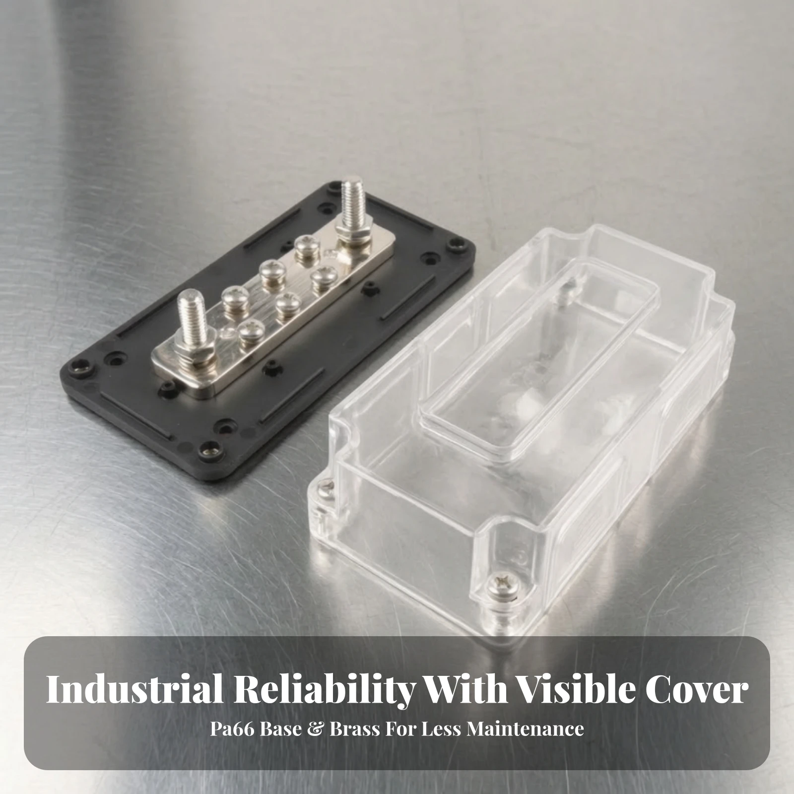 Power Distribution Block 12V Heavy-Duty Electrical Busbar 12 Volt Power Distribution Block with Nuts Corrosion Resistant
