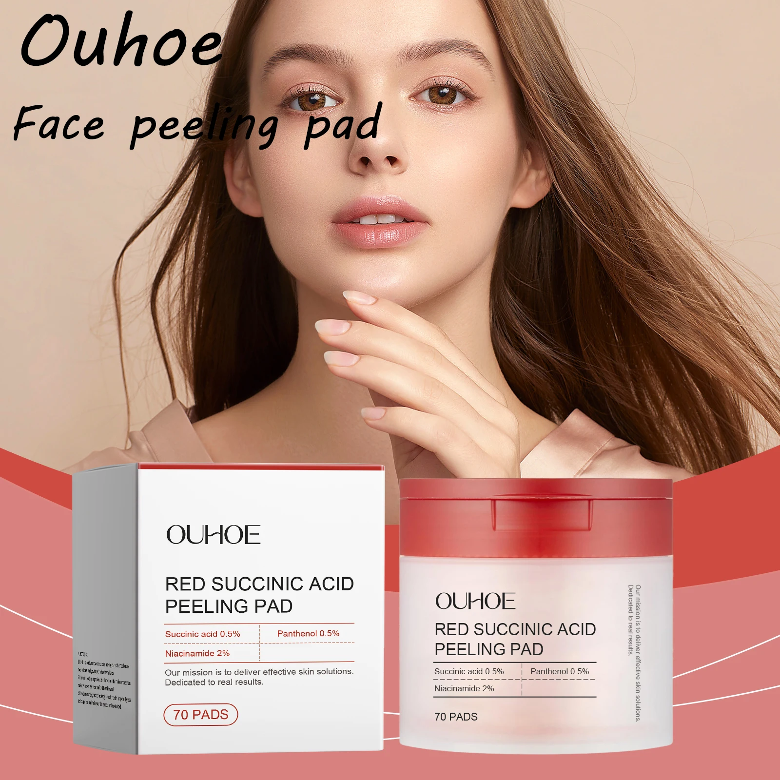 

Ouhoe с салициловой кислотой, отшелушивающая подушечка для лица, лечение прыщей, освежающая, осветляющая, разглаживающая тон кожи, смягчающая подушечка для чистки лица