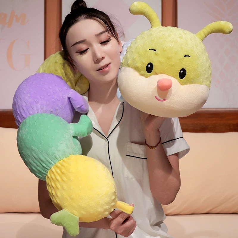 Colorful Plush Pillow Long Body Stuffed Toy Soft Comfortable Hugging Cushion Sleeping Kids Girls Birthday Gift Sofa Bed Decor
