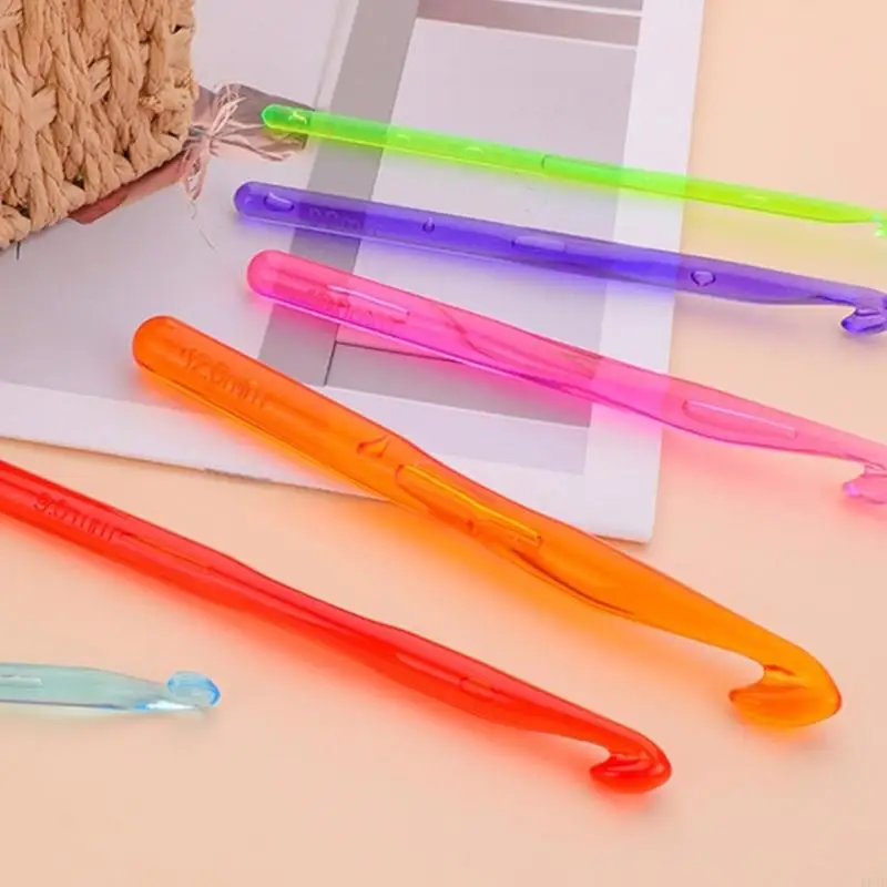 9Pieces Ergonomic Crochet Hook 3-10mm 12mm Colorful Crochet Hook for Beginner Adult Knitting Sweater Scarf Bag Sock Hat B03E