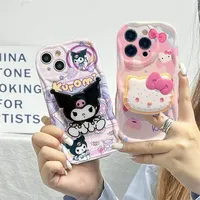 Cute Hello Kitty Kuromi Bracket Case for Xiaomi POCO X5 X3 X6 Pro X4 NFC GT F3 F4 F6 M3 M4 M6 Pro MI 12 11 Lite 5G NE 12T 14 Pro