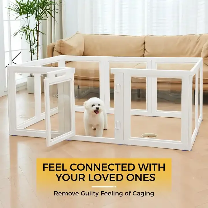 Pet Kennel Pet Dog Playpen Security Heavy Duty Play Pen Classic Portable Foldable Acrylic Cage for Rabbit Small Animals