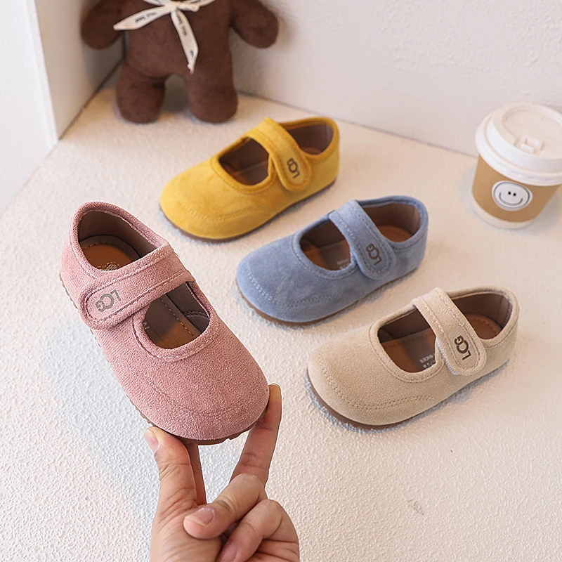 Mary Janes-Schuhe für Kinder, Wildleder, flach, für den Frühling, lässig, Unisex, flache Schuhe für Mädchen, atmungsaktiv, flexibel, prägnanter Stil, Kinderschuhe, Größe 23–36 – Detail 3
