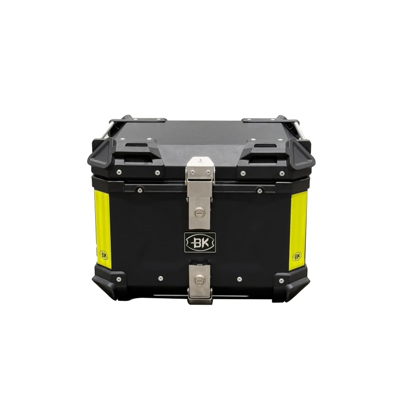 

Wholesale Motorcycle Tail Box Top Case Black Aluminum Alloy Large Trunk Rear Carrier Bag Motorcycle Storage Box for Delivery