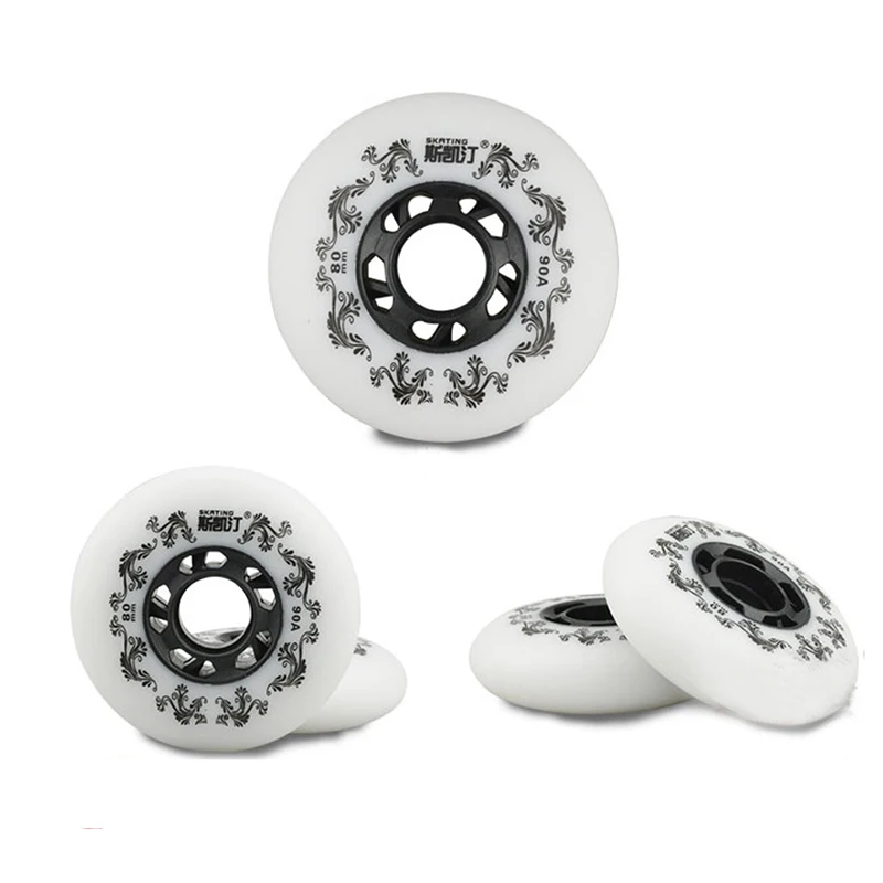 8 PCS Original SKATING 90A Inline Skates Wheels Slalom Sliding Roller Skating Wheels For Street Urban Fitness Free Skating Shoes