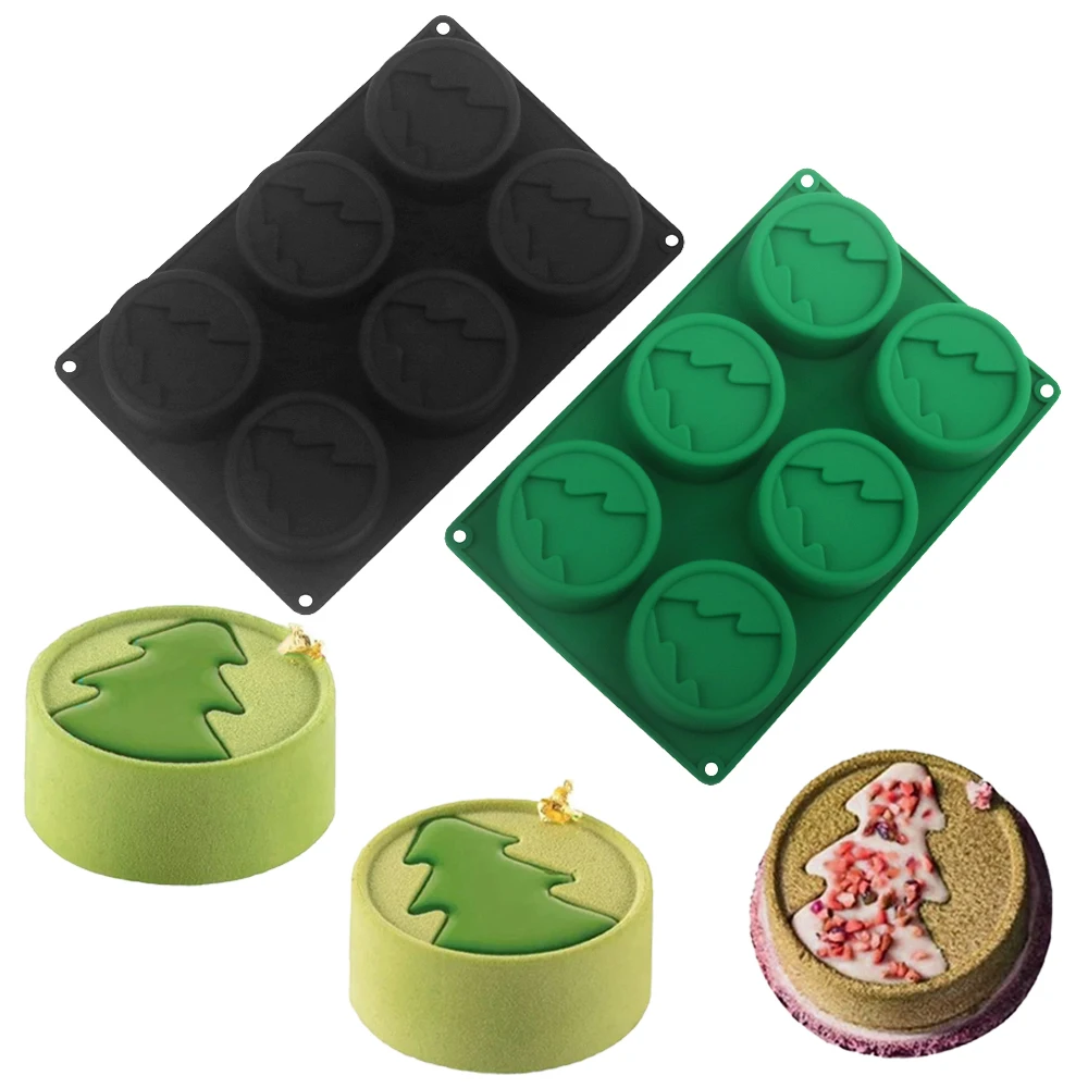Neuartige Weihnachtsbaum Design Silikon Kuchenform Französisch Mousse Kuchenform Seifenformen Küche Backzubehör Schokoladenform