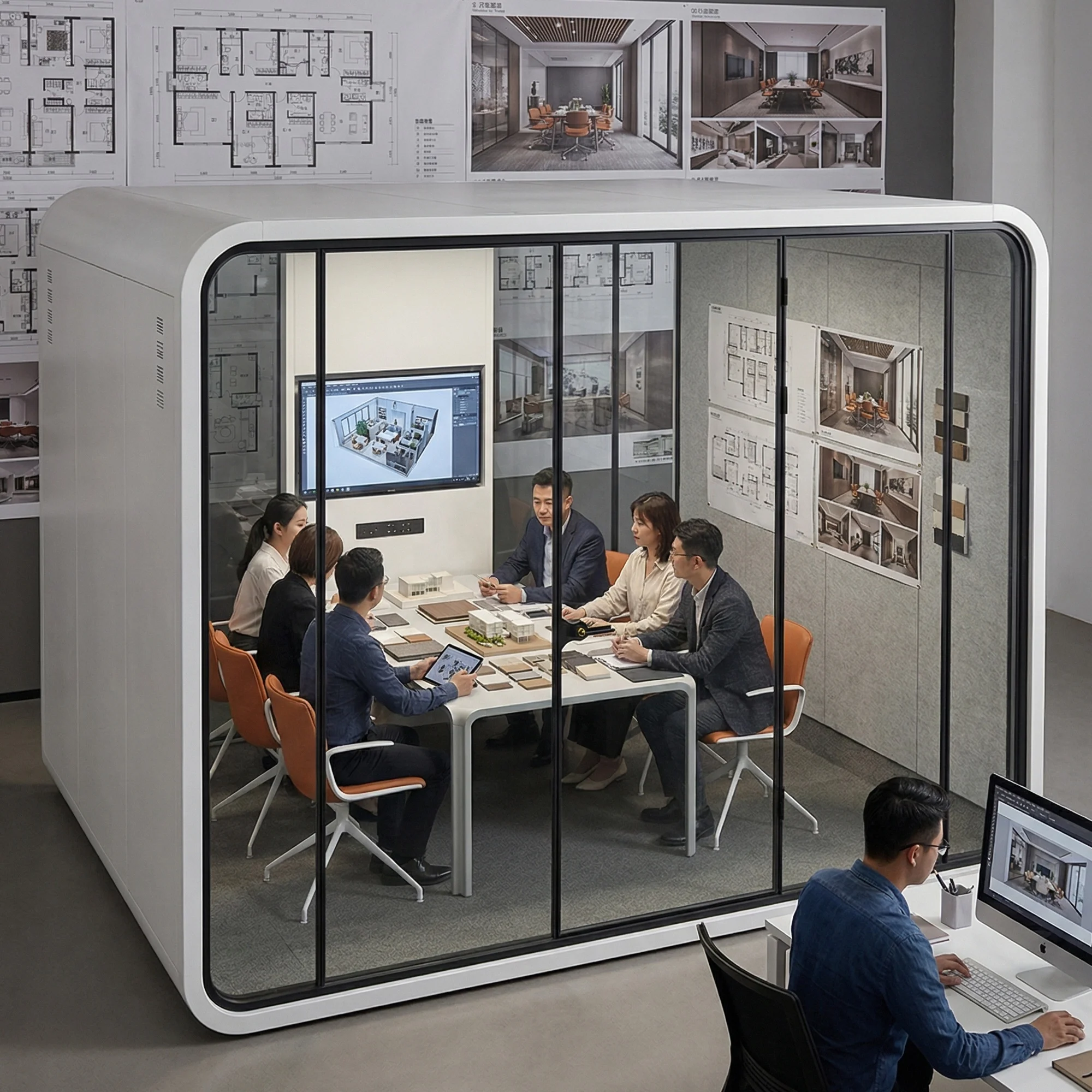 Portable Recording Booth Sound Proof Silent Room Work Space Office Pod For Home Space Use Mobile soundproof room Quiet