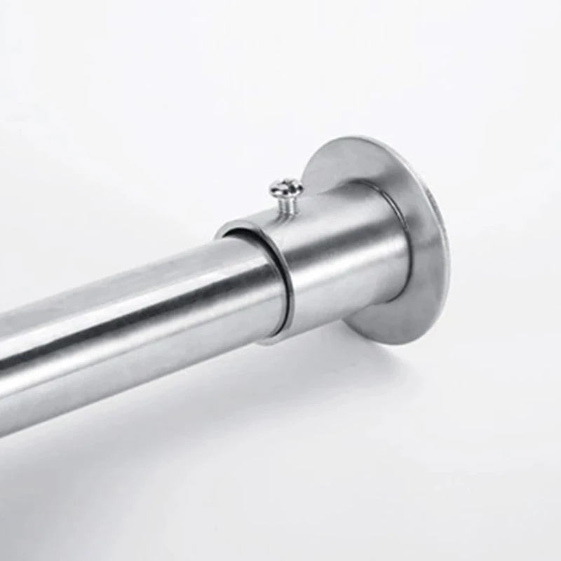 Support tige à bride en acier inoxydable, support tuyau pour placard, armoire, tringle à rideau douche (argent),