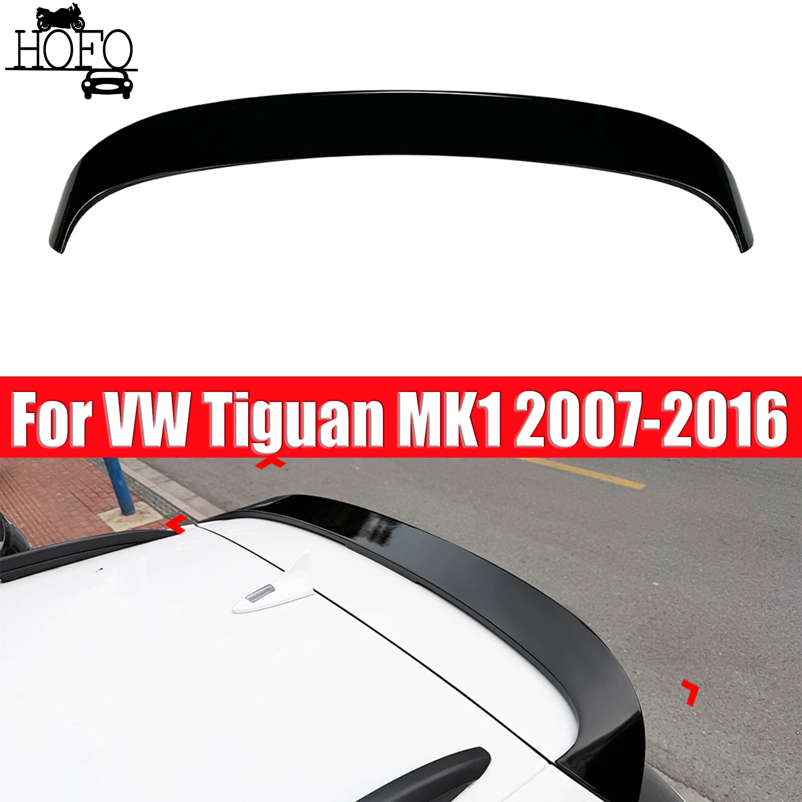 Rear Trunk Spoiler Lip Wing For VW Tiguan MK1 2007-2016
