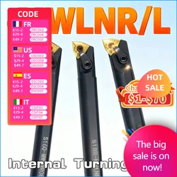 S16Q-MWLNR08 S18R-MWLNR08 S20R-MWLNR08 S32T-MWLNR08 Internal Turning Tool Holder WNMG08 Inserts Lathe Bar CNC Cutting Tools Set
