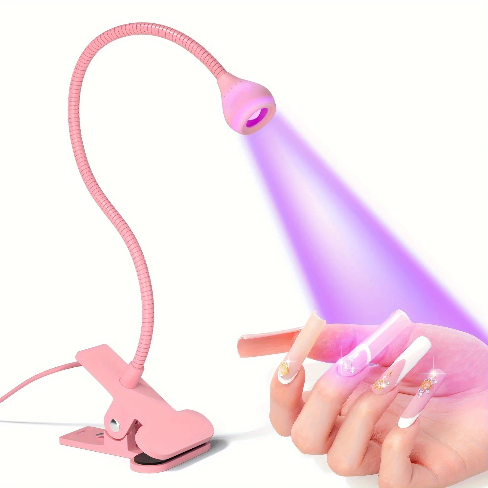 Lampe UV LED pour sécher les ongles en Gel, vernis à ongles, bureau Flexible à clipser, Mini lampe à ongles USB Portable, sèche-lumière UV pour Salon de manucure