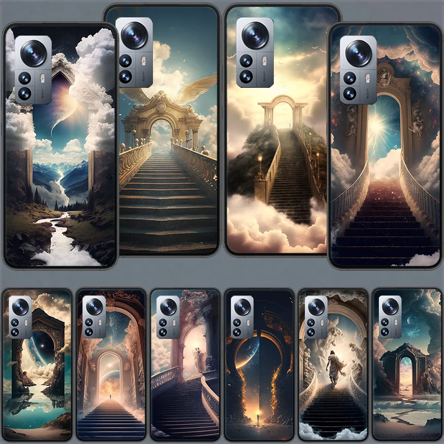 ヘレルトリームフォンケースのゲート、ヘブンゴッド、xiaomi mi 13 12 lite 12t 12x 11 Ultra 11i 11t 10t 9 pro 8 cc9