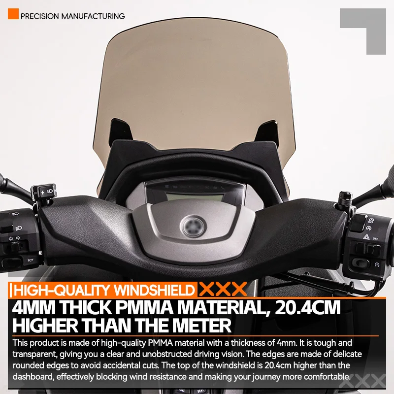 For Yamaha NMAX155 2020-2024 2023 2022 2021 Nmax155 125 nmax155 125 Windshield Windscreen Rearview Mirror Motorcycle Accessories