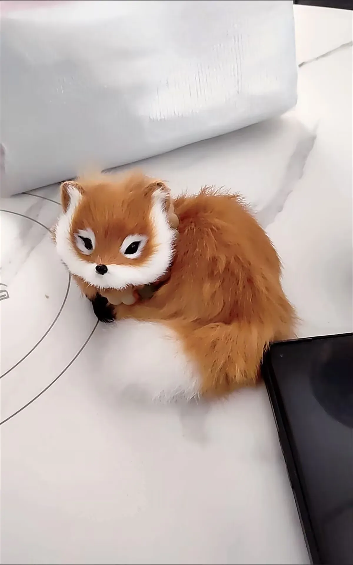 4 pieces a lot simulation fox models polyethylene & furs curled up fox home decoration about 13x9.5x12cm