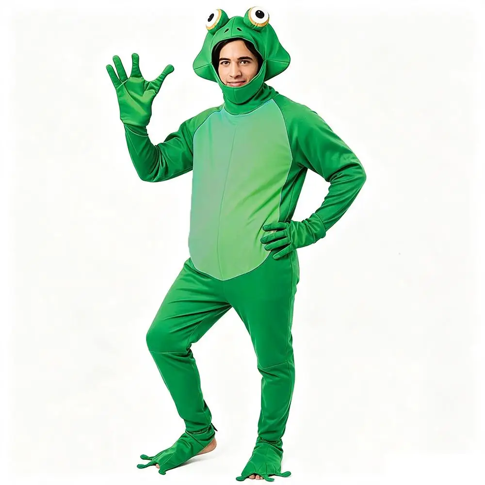 Combinaison Grenouille Verte Adulte avec Capuche – photo 4