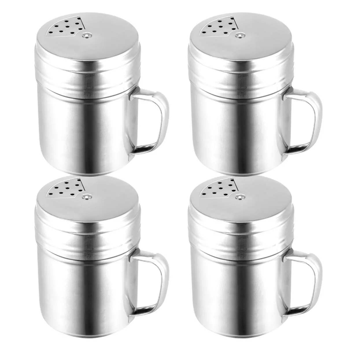 

4 pcs Rustless Seasoning Bottles Set Rotatable Condiment Containers For Salt Pepper Spices Storage Kitchen Bar Accessories