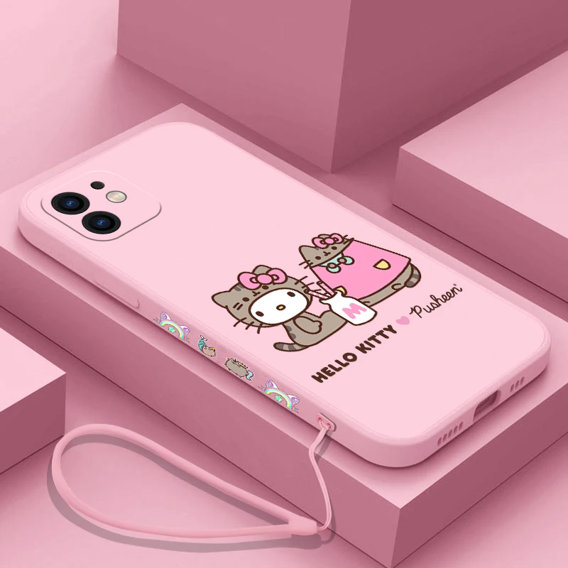 Sanrio Hello Kitty Cat pusheens Case For Samsung A81 A53 A91 A50 A12 A22S A52 A52S A51 A72 A71 A32 A22 A20 A30 A21S A12 4G 5G